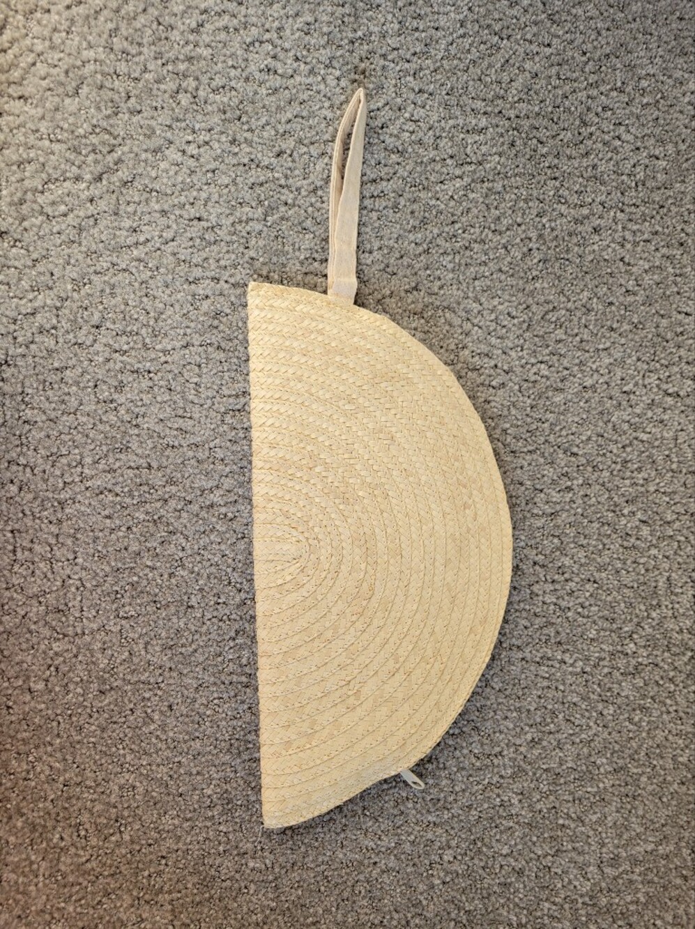 Poppy + Sage Halfmoon Clutch Rattan Straw Handwoven - Picture 2 of 6